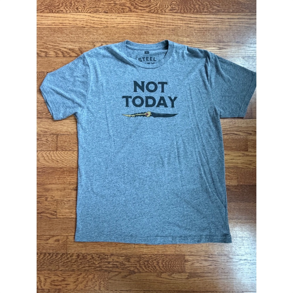 Steel City Not Today Game of Thrones Arya Stark Dagger Graphic Tee‎ Mens Large